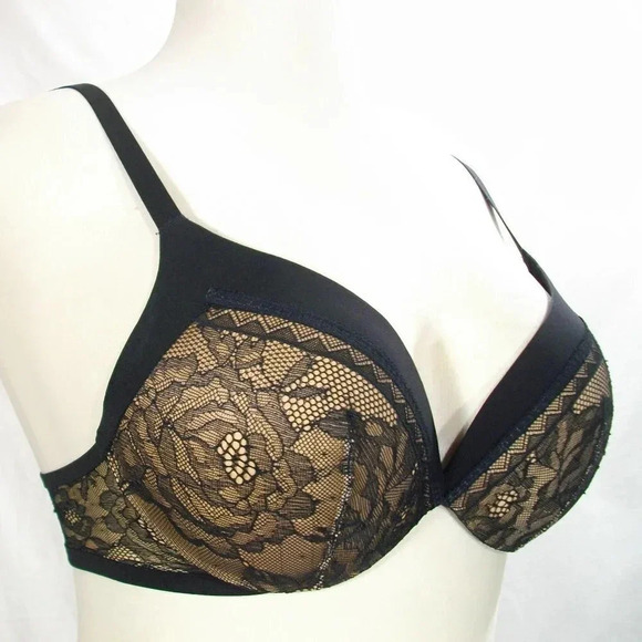 34B Calvin Klein QF1941 Black Obsess Push Up‎ Bra Black NWT - Picture 2 of 5